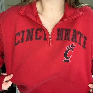 Cincinnati Bearcats quarter zip sweatshirt